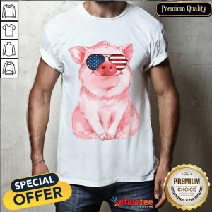 Pig American Flag Independence Day Shirt