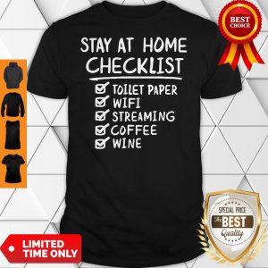 Awesome Stay At Home Checklist Funny Letter Print Shirt