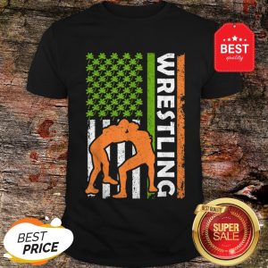 Vintage Irish Wrestling American Flag St Patrick’s Day Gifts Shirt