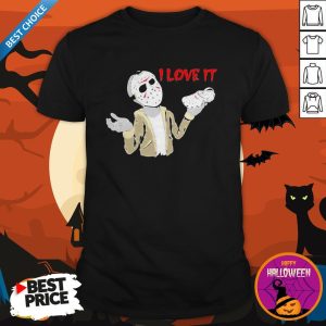 Halloween Jason Voorhees I Love It Cross Shirt