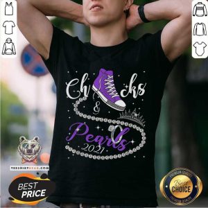 Angry Kamala Harris Chucks And Pearls 2021 Purple Converse 9 Shirt