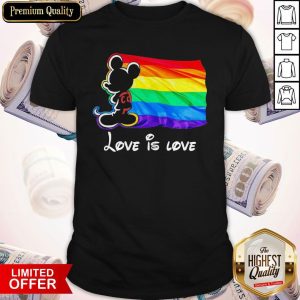 Nice LGBT Mickey Mouse Love Is Love Flag Shirt