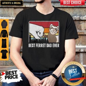 Cute Best Ferret Dad Ever Happy Father's Day Vintage Shirt