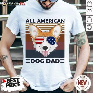 Official Corgi All American Dog Dad Vintage Shirt
