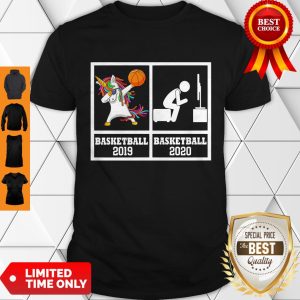 Dabbing Unicorn Basketball 2019 And Basketball 2020 Stay Home Shirt