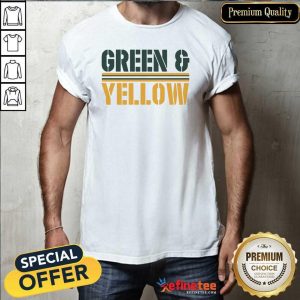 Lovely Green and Yellow Green Bay Football Shirt