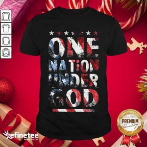 Official One Nation Under God Proud American Flag Stars Patriotic Shirt