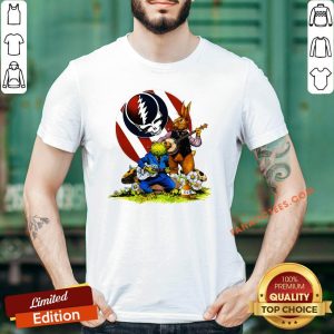 Nice Grateful Rabit And Frog Play Banjo Deadhead Shirt