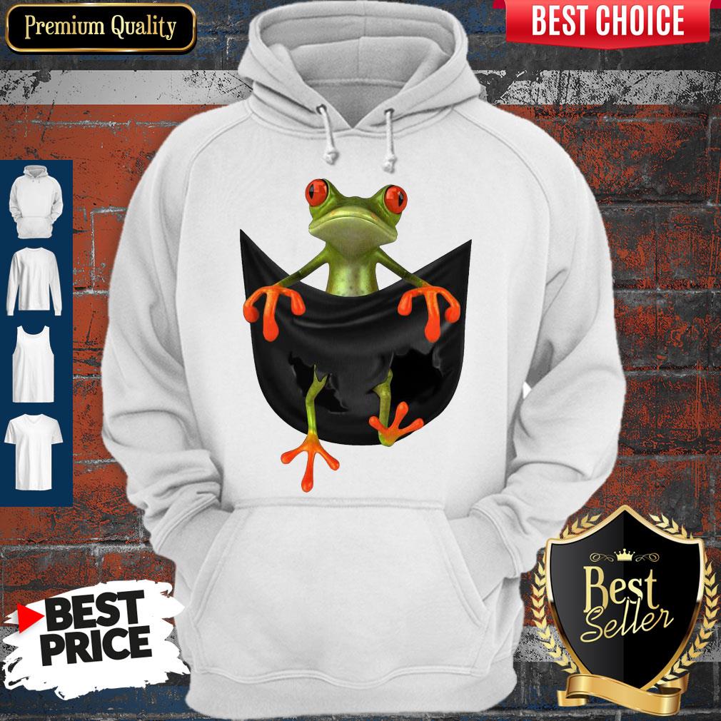 Funny Frog In Pocket Shirt