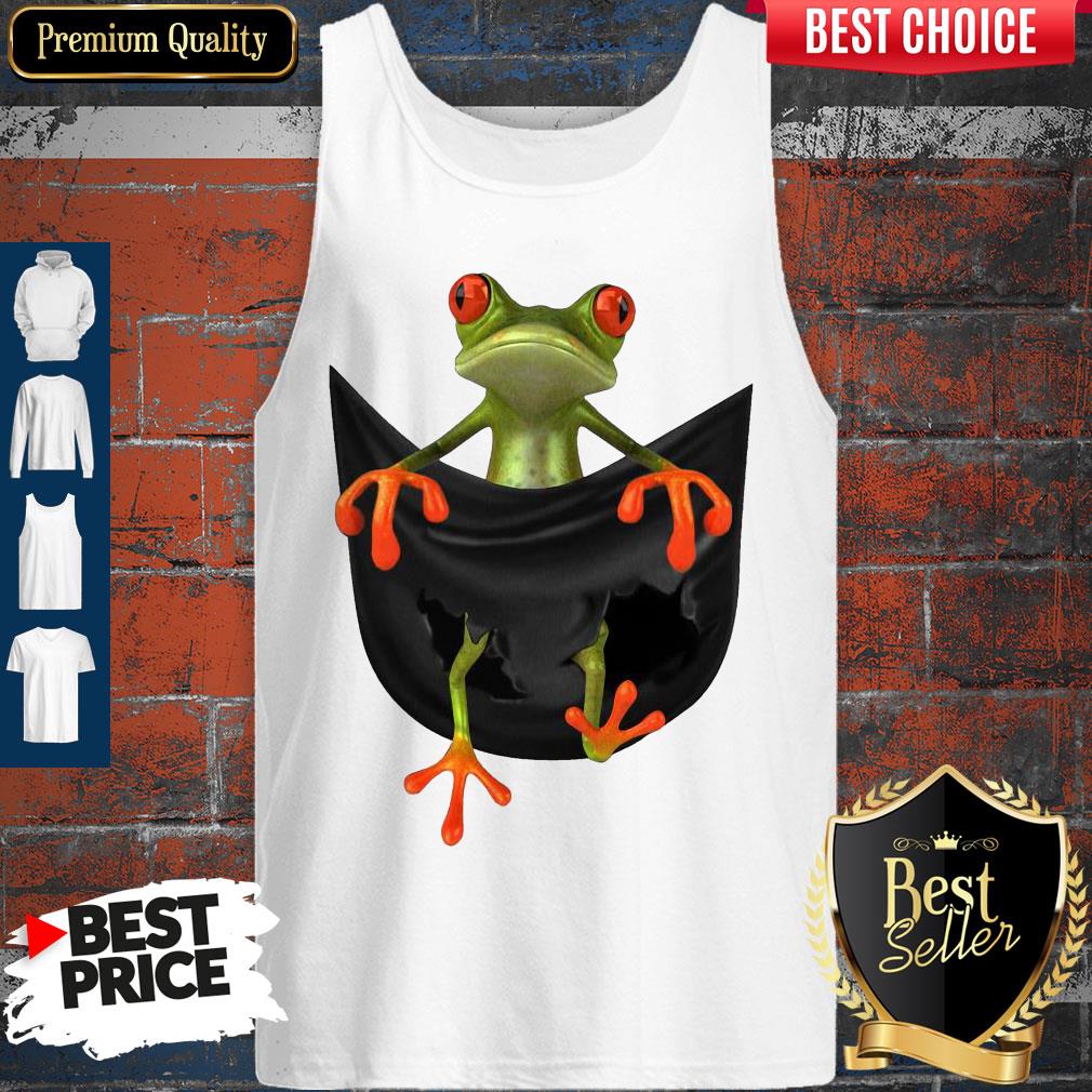 Funny Frog In Pocket Shirt