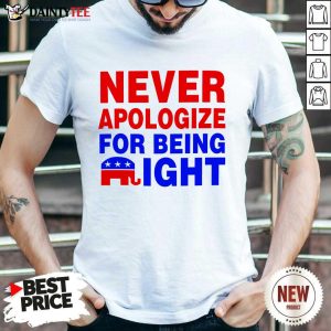 Never Apologize For Being Right Shirt