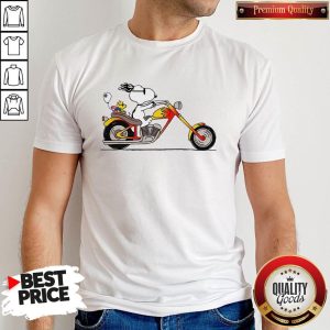 Great Snoopy Riding Motorcycle Shirt