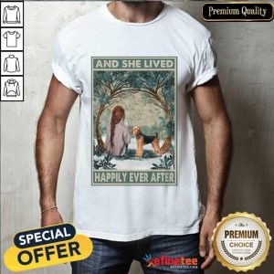 Hot Airedale Dog And She Lived Happily Ever After Poster Shirt