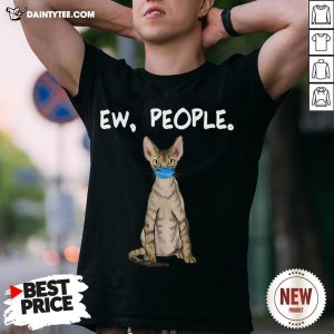 Hot Devon Rex Ew People Funny Cat Wearing Face Mask Shirt