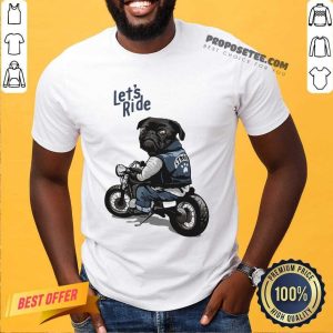 Bulldog Lets Ride Motorbike Shirt