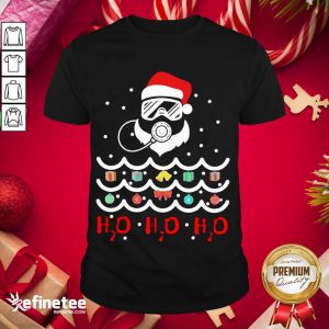 Top Santa Claus Diving Christmas Tree H2O H2O H2O Shirt