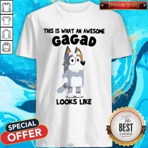 Nice Bluey This Is What An Awesome Gagad Looks Like Shirt