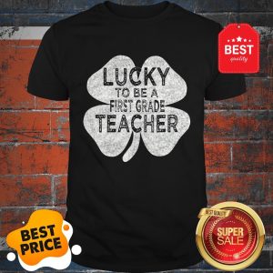 Good Top Vintage Lucky To Be A 2nd Grade Teacher St Patricks Day Men Shirt