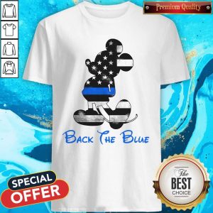 Good Mickey Mouse Back The Blue American Flag Shirt
