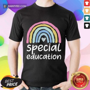 Pretty Special Education Rainbow Heart Shirt