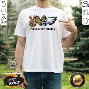 Happy Peace Love Eagles Shirt