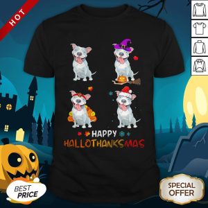 Pitbull Happy Hallothanksmas Shirt