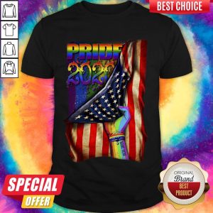 Nice Pride 2020 LGBT American Flag Hand Custom Name Shirt