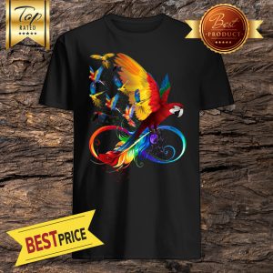 Illustration Parrot Feather Hanes Shirt