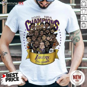 Funny 2020 Nba Champions Los Angeles Lakers 17 Champs Cartoon Shirt