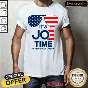 Excellent Glasses American Flag It’s Joe Time January 20 2021 Shirt