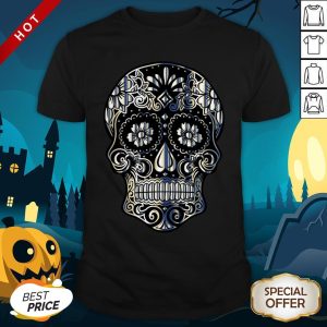Day Of The Dead Silver Calavera Shirt