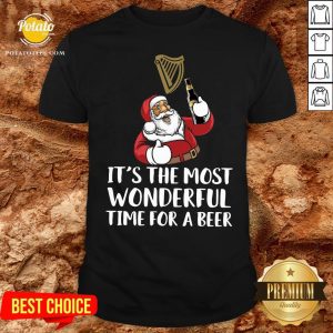 Good Santa Drink Guinness Beer It’s The Most Wonderful Time For A Beer Shirt