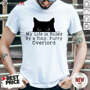 Top Black Cat My Life A Tiny Furry Overlord Shirt