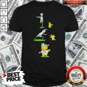 Rick Sanchez And Pikachu Dragon Ball Shirt