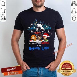 Nice All I Want For Christmas Is Hogwarts Letter Shirt
