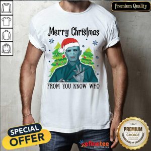 Hot Voldemort Santa Merry Christmas From You Know Who Christmas Shirt