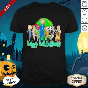 Horror Characters Rick And Morty Happy Halloween Shirt