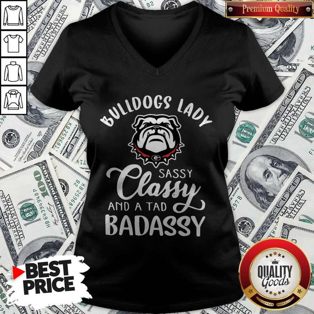 Bulldogs Lady Sassy Classy And A Tad Badassy Shirt