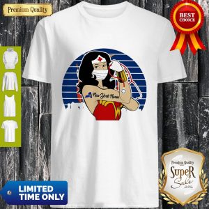 Funny Vintage Wonder Woman Tattoos New York Nurse Covid-19 Shirt