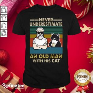 Cool Never Underestimate An Old Man With His Cats Personalized Shirt