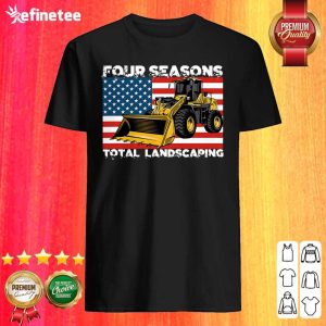 Pretty Four Season Total Landscaping American Flag Shirt