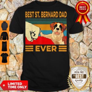 Pretty Bear St Bernard Dad Ever Vintage Shirt