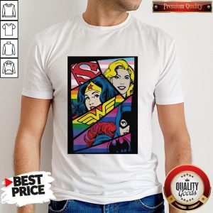 LGBT Girl Power Comic Strip Transgender Lesbian Bisexual Women Pride Short Shirt