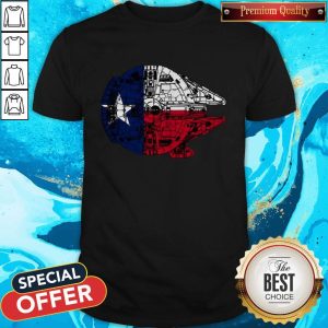 Nice Texas Flag And The Millennium Falcon Shirt