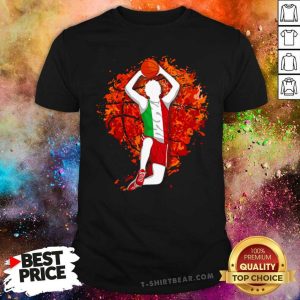 Cool Basketball Italian National Flag Mid Air Slam Dunk Shirt