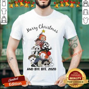 Hot Horror Chibi Character Merry Christmas Tree And Bye Bye 2020 Shirt