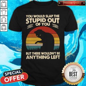 Hot Cat You Would Slap The Stupid Out Of You But There Wouldn't Be Anything Left Vintage Shirt