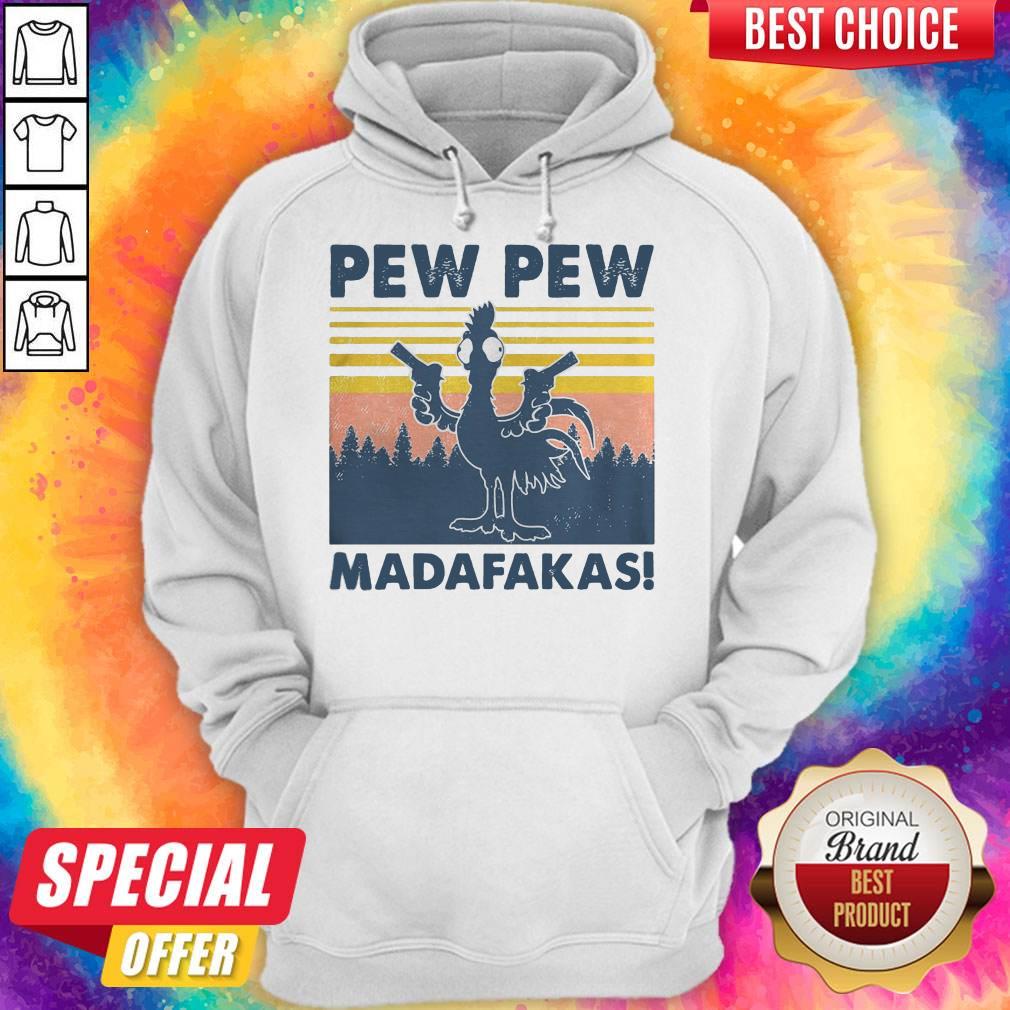 Awesome Chicken Pew Pew Madafakas Vintage Retro Shirt