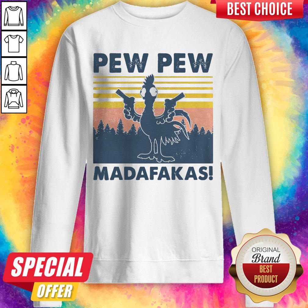 Awesome Chicken Pew Pew Madafakas Vintage Retro Shirt