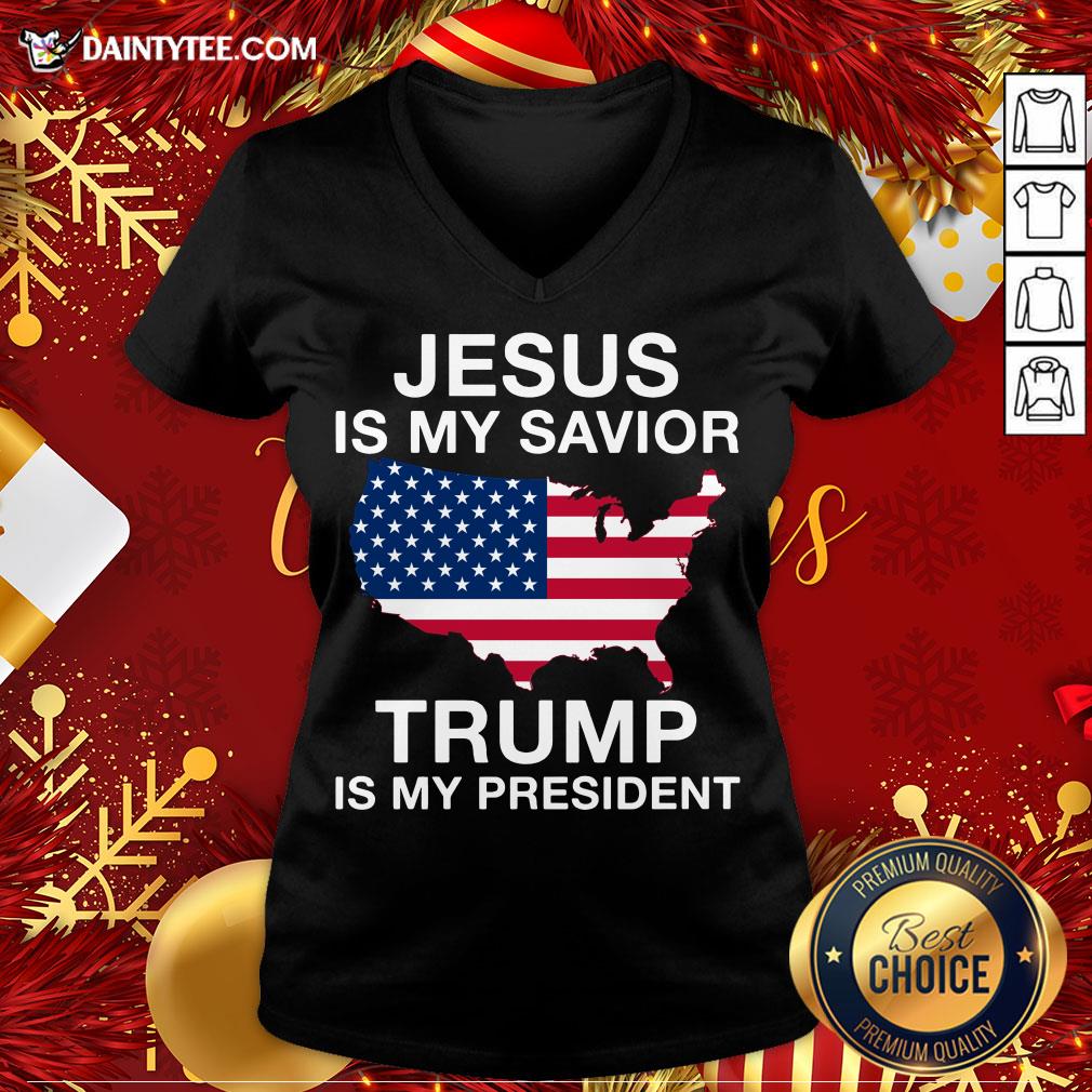 Awesome Jesus Is My Savior Trump Is My President American Shirt